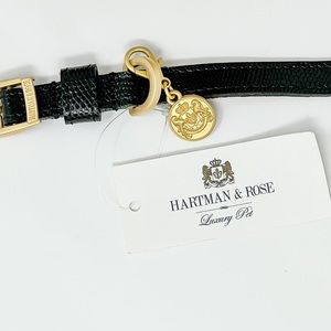 Hartman & Rose Park Avenue Leather Dog Collar Small